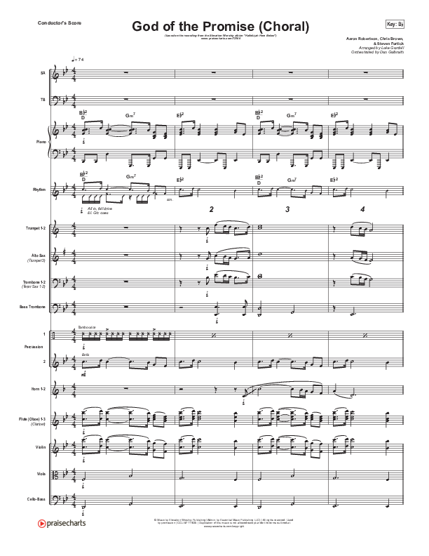 God Of The Promise (Choral Anthem SATB) Orchestration (Elevation Worship / Arr. Luke Gambill)