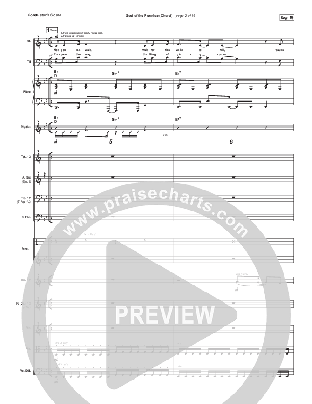 God Of The Promise (Choral Anthem SATB) Conductor's Score (Elevation Worship / Arr. Luke Gambill)