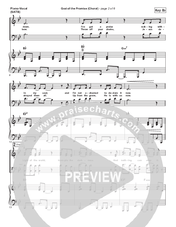 God Of The Promise (Choral Anthem SATB) Piano/Choir (SATB) (Elevation Worship / Arr. Luke Gambill)