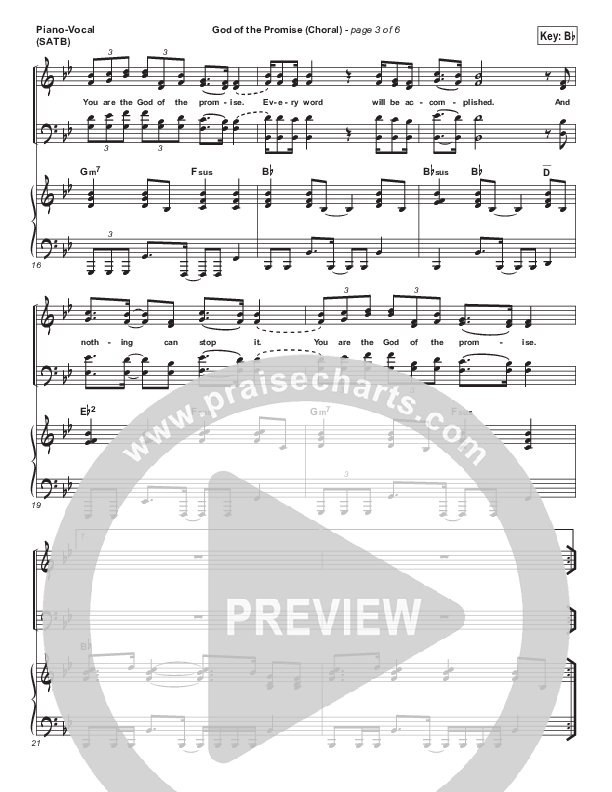 God Of The Promise (Choral Anthem SATB) Piano/Vocal (SATB) (Elevation Worship / Arr. Luke Gambill)