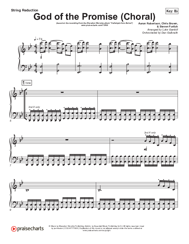 God Of The Promise (Choral Anthem SATB) Synth Strings (Elevation Worship / Arr. Luke Gambill)