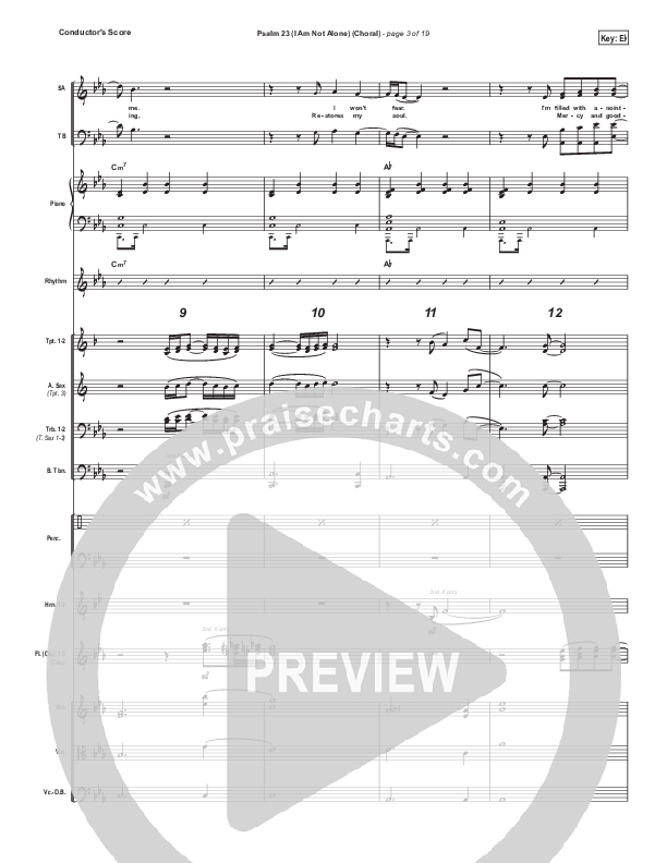 Psalm 23 (I Am Not Alone) (Choral Anthem SATB) Conductor's Score (People & Songs / Arr. Luke Gambill)