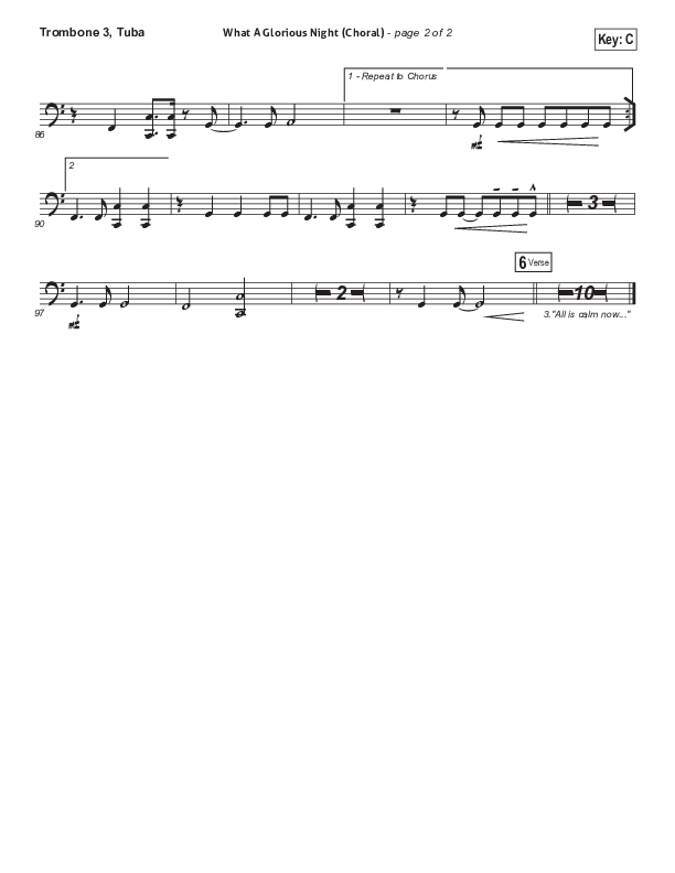 What A Glorious Night (Choral Anthem SATB) Bari Sax (Sidewalk Prophets / Arr. Luke Gambill)