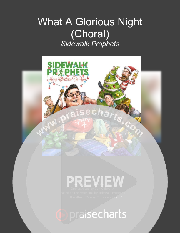 What A Glorious Night (Choral Anthem SATB) Orchestration (Sidewalk Prophets / Arr. Luke Gambill)