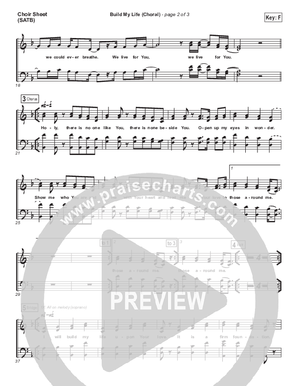 Build My Life (Choral Anthem SATB) Choir Sheet (SATB) (Passion / Brett Younker / Arr. Luke Gambill)