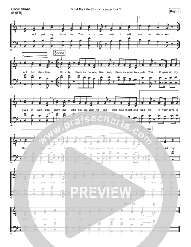Build My Life (Choral Anthem SATB) Choir Sheet (SATB) (Passion / Brett Younker / Arr. Luke Gambill)