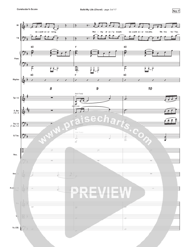 Build My Life (Choral Anthem SATB) Conductor's Score (Passion / Brett Younker / Arr. Luke Gambill)