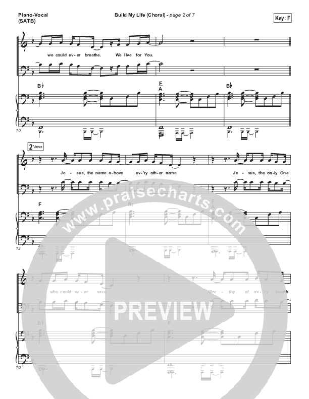 Build My Life (Choral Anthem SATB) Piano/Vocal Pack (Passion / Brett Younker / Arr. Luke Gambill)