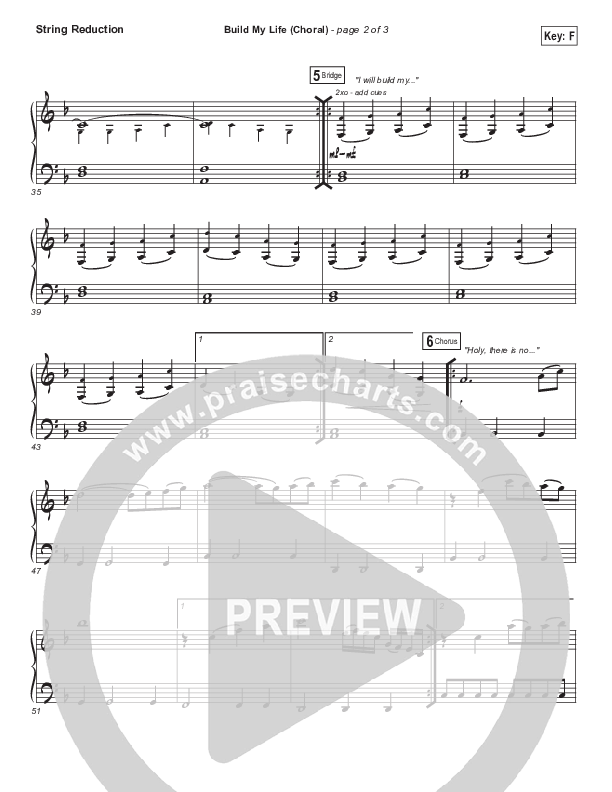 Build My Life (Choral Anthem SATB) String Pack (Passion / Brett Younker / Arr. Luke Gambill)