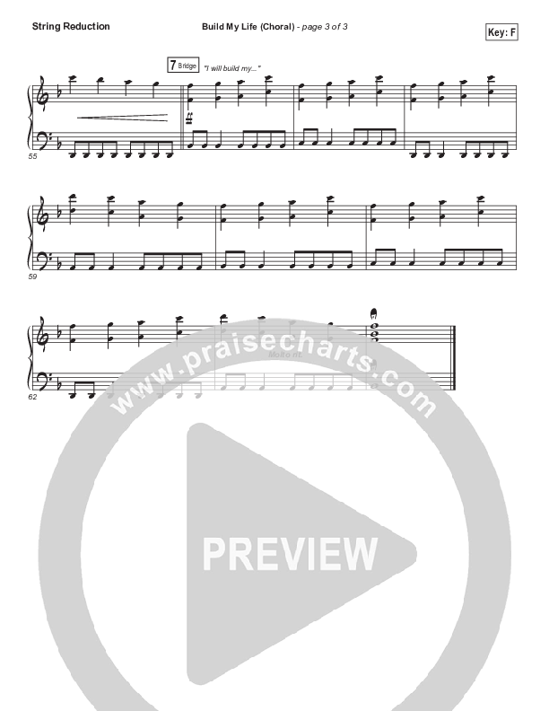 Build My Life (Choral Anthem SATB) String Pack (Passion / Brett Younker / Arr. Luke Gambill)