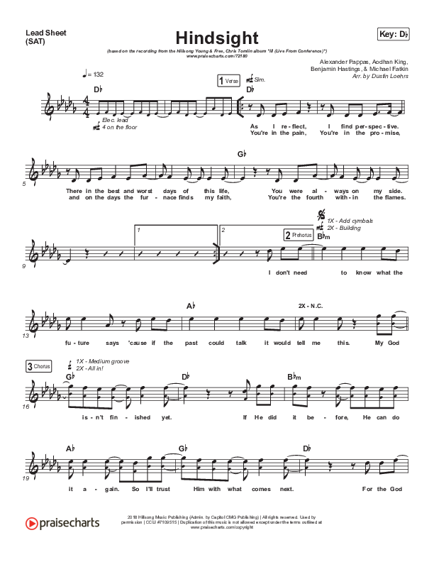 Hindsight Lead (SAT) (Hillsong Young & Free)