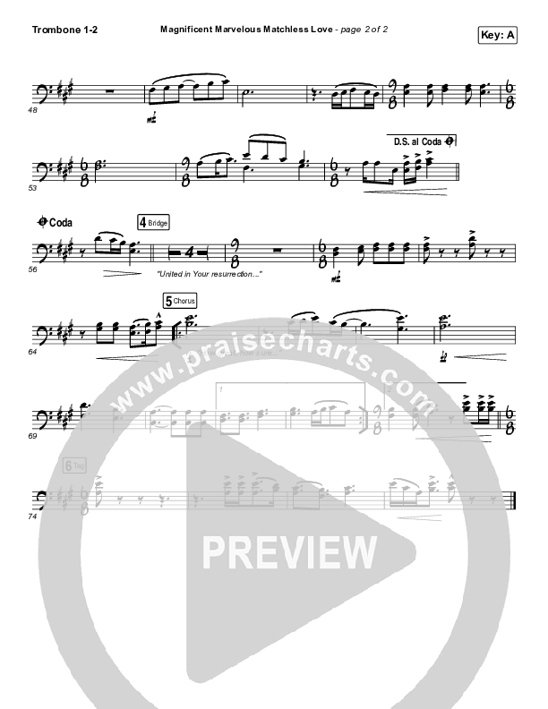 Magnificent Marvelous Matchless Love Trombone 1/2 (Keith & Kristyn Getty)