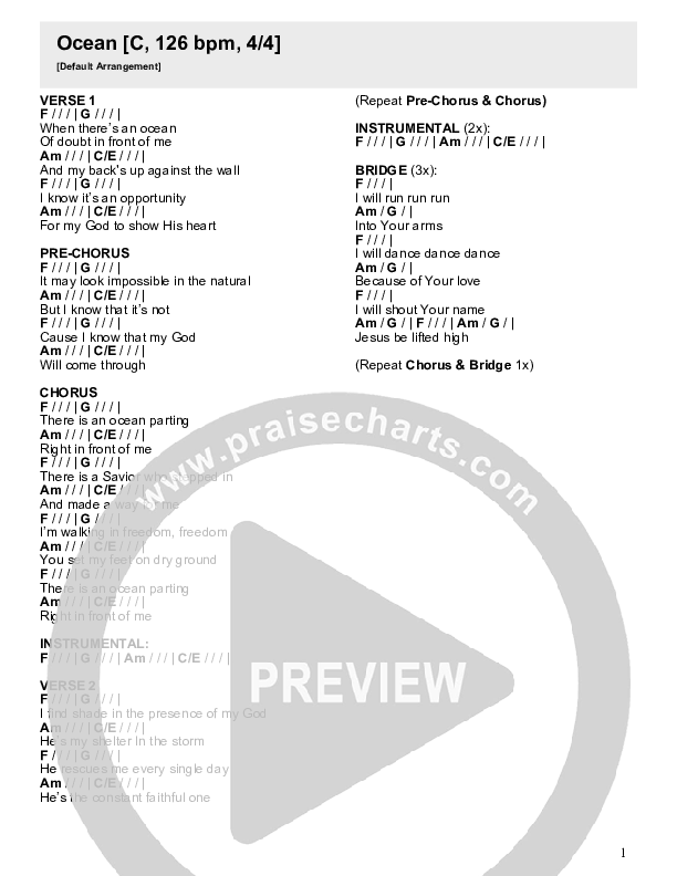 Ocean Chords & Lyrics (GO Kids Music)