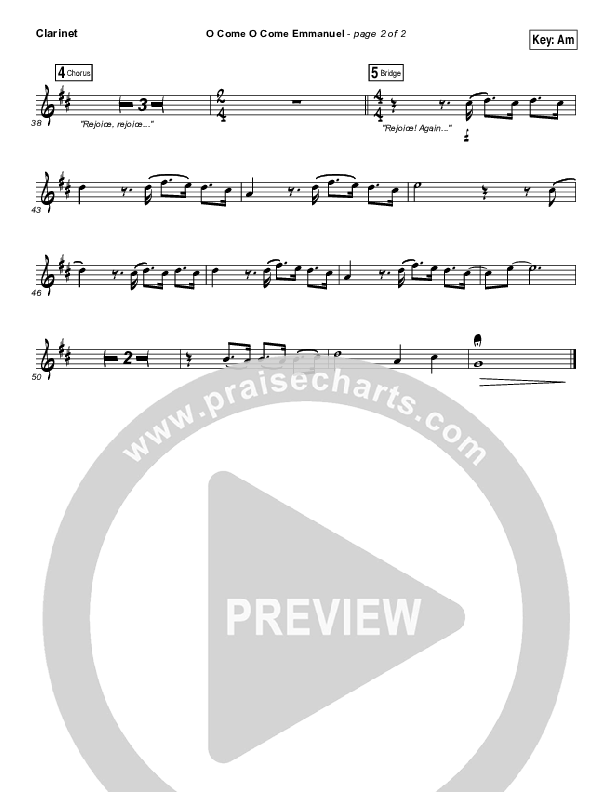 O Come O Come Emmanuel Clarinet (Hannah Kerr)