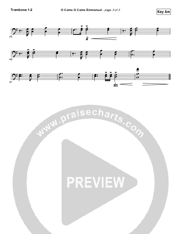 O Come O Come Emmanuel Trombone 1/2 (Hannah Kerr)