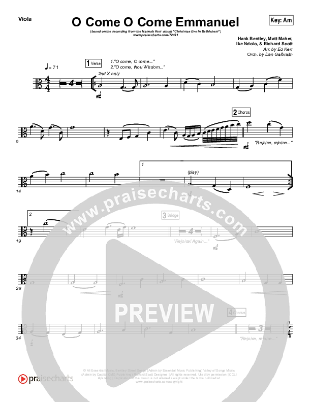 O Come O Come Emmanuel Viola (Hannah Kerr)