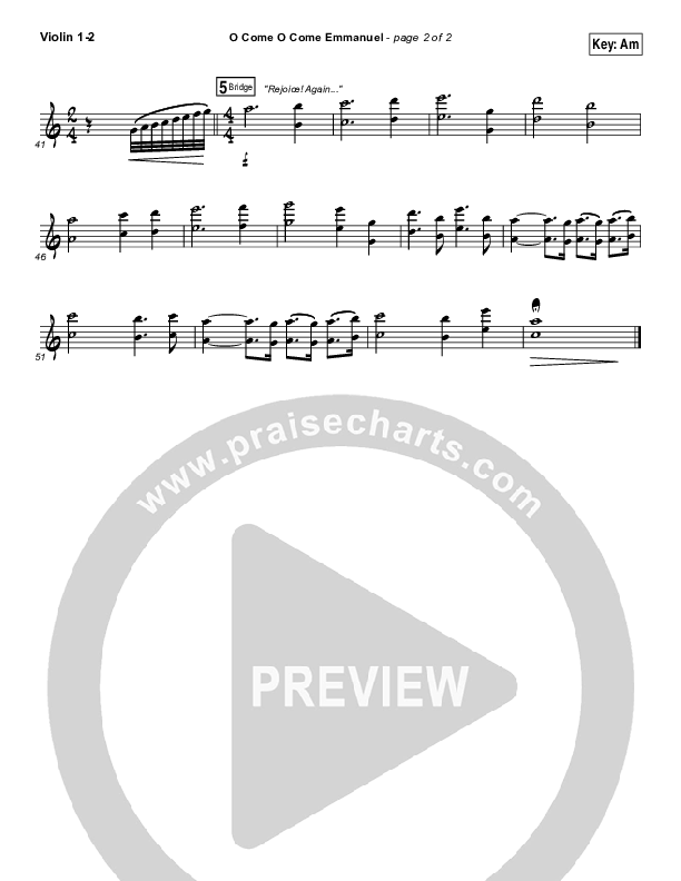 O Come O Come Emmanuel Violin 1/2 (Hannah Kerr)