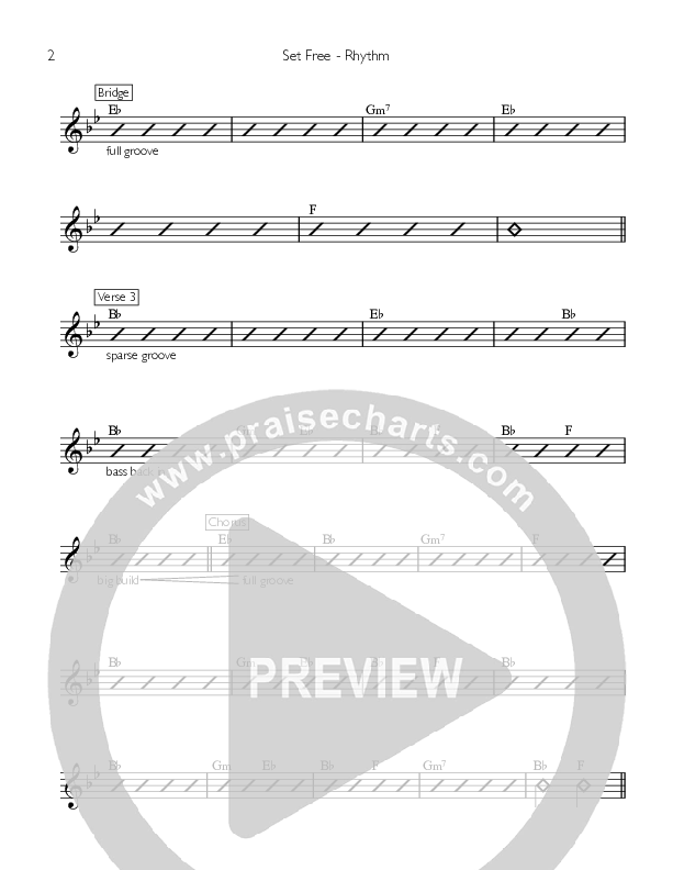 Set Free Rhythm Chart (Celebration Creative)