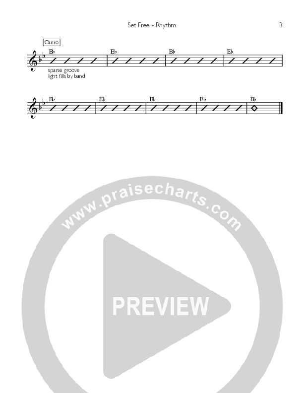 Set Free Rhythm Chart (Celebration Creative)