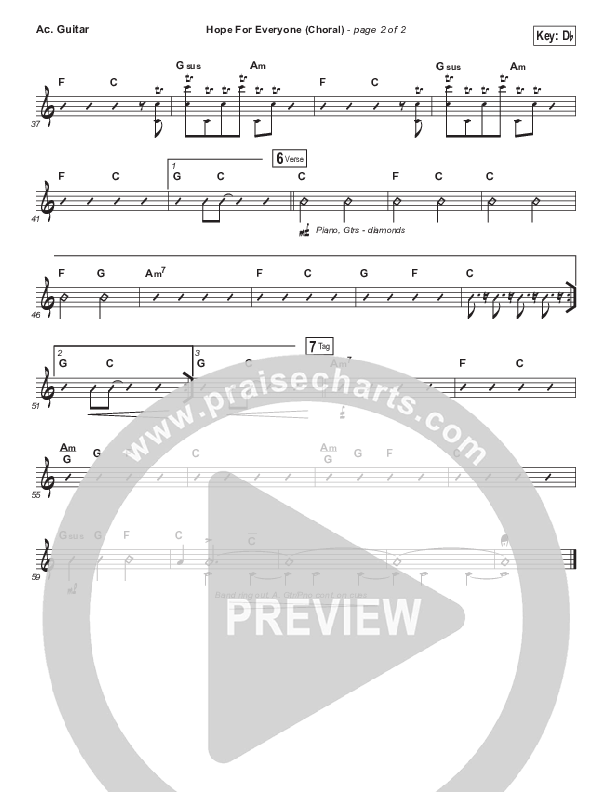 Hope For Everyone (Choral Anthem SATB) Acoustic Guitar (Matt Maher / Arr. Luke Gambill)