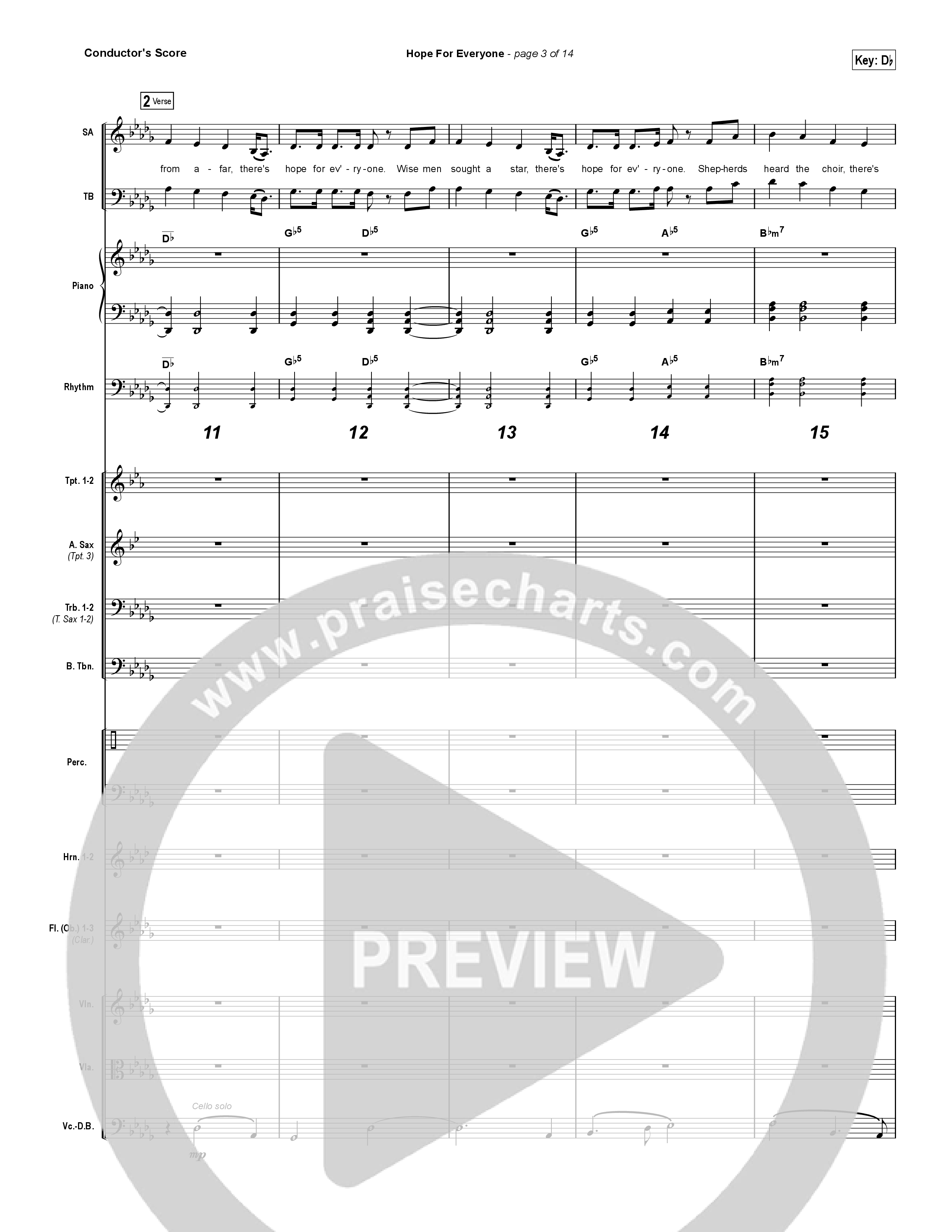 Hope For Everyone (Choral Anthem SATB) Conductor's Score (Matt Maher / Arr. Luke Gambill)