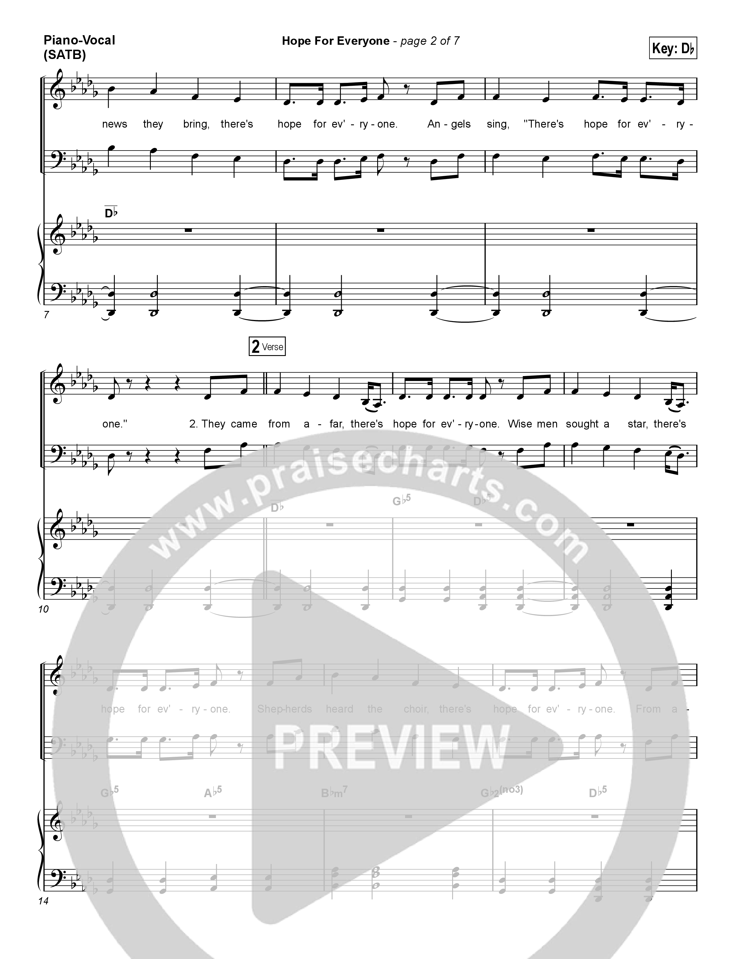 Hope For Everyone (Choral Anthem SATB) Piano/Vocal (SATB) (Matt Maher / Arr. Luke Gambill)
