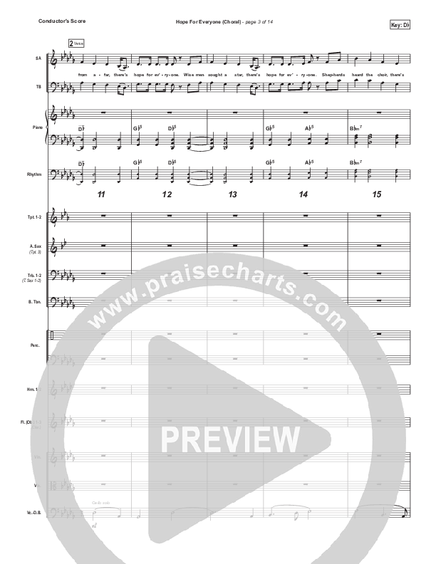 Hope For Everyone (Choral Anthem SATB) Conductor's Score (Matt Maher / Arr. Luke Gambill)