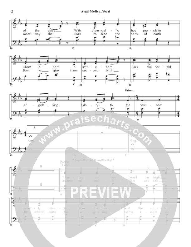 Angels Medley Choir Sheet (SATB) (Chris Emert)