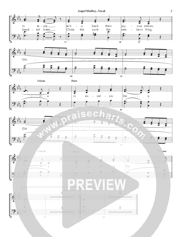 Angels Medley Choir Sheet (SATB) (Chris Emert)