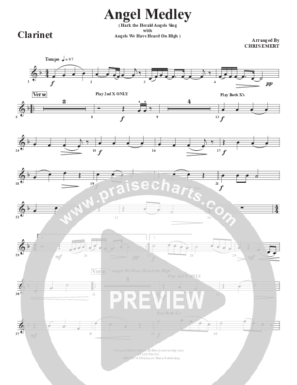 Angels Medley Clarinet (Chris Emert)