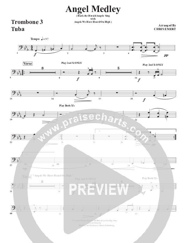 Angels Medley Trombone 3/Tuba (Chris Emert)