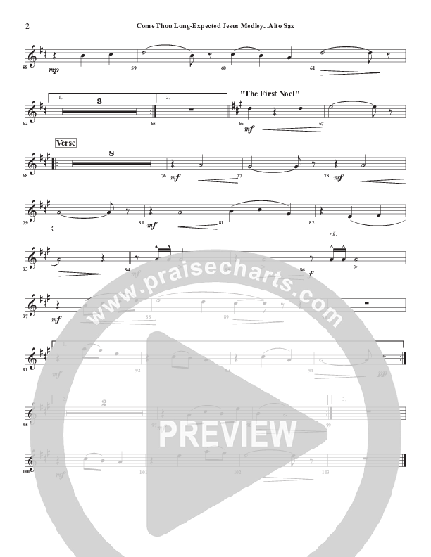 Come Thou Long Expected Jesus Alto Sax (Chris Emert)