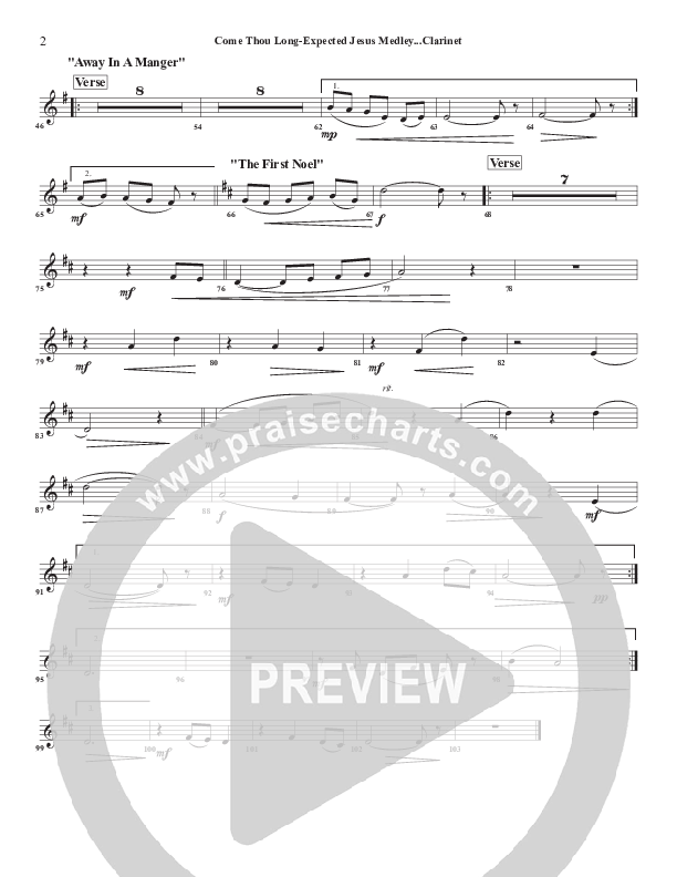 Come Thou Long Expected Jesus Clarinet (Chris Emert)