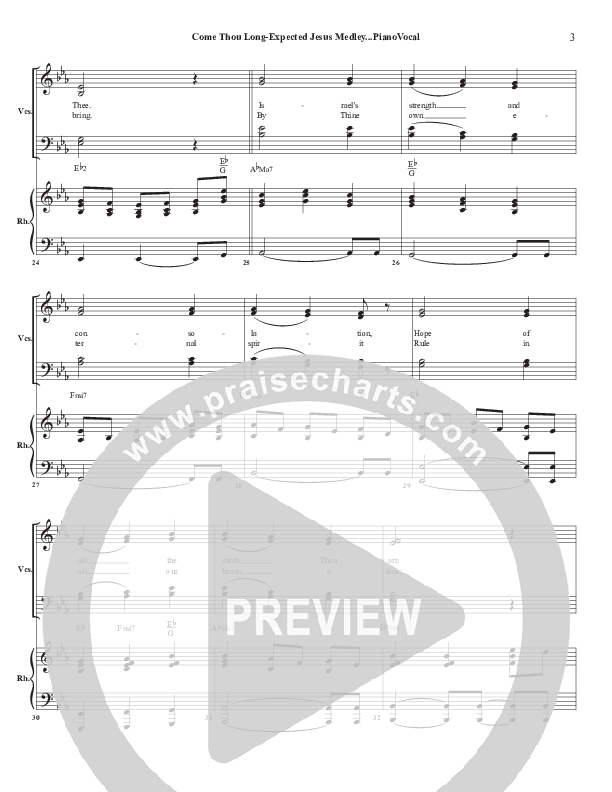 Come Thou Long Expected Jesus Piano/Vocal (Chris Emert)