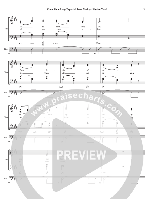 Come Thou Long Expected Jesus Rhythm/Vocal (Chris Emert)