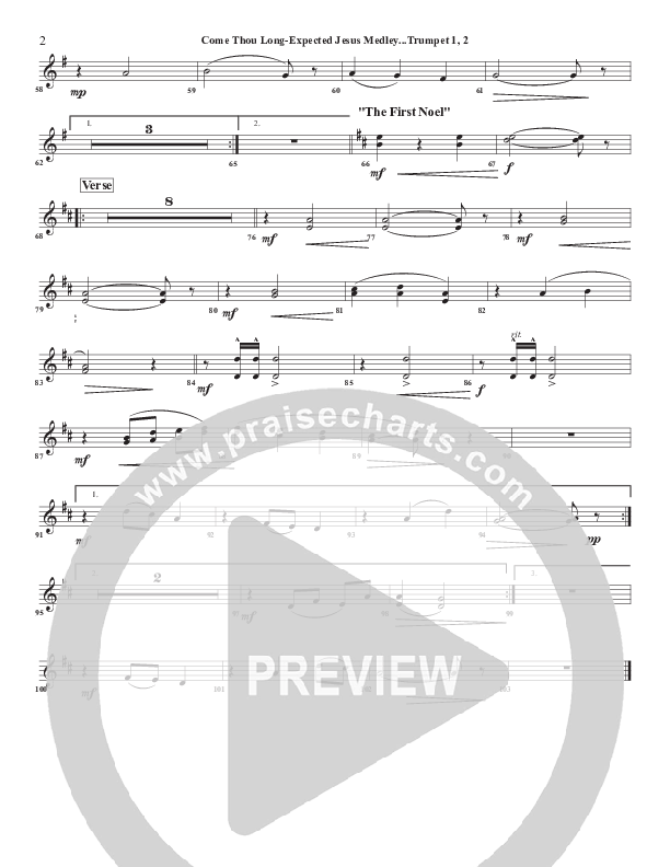 Come Thou Long Expected Jesus Trumpet 1,2 (Chris Emert)