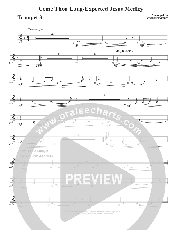 Come Thou Long Expected Jesus Trumpet 3 (Chris Emert)