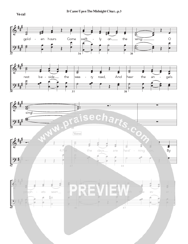 It Came Upon A Midnight Clear Choir Sheet (SATB) (Chris Emert)