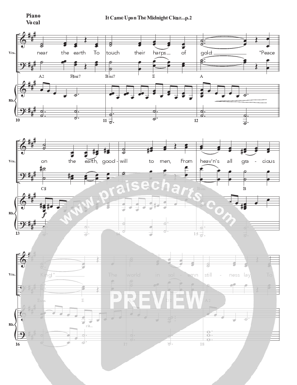 It Came Upon A Midnight Clear Piano/Vocal (Chris Emert)