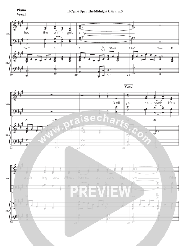 It Came Upon A Midnight Clear Piano/Vocal (Chris Emert)