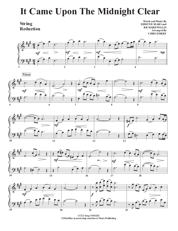 It Came Upon A Midnight Clear Synth Strings (Chris Emert)