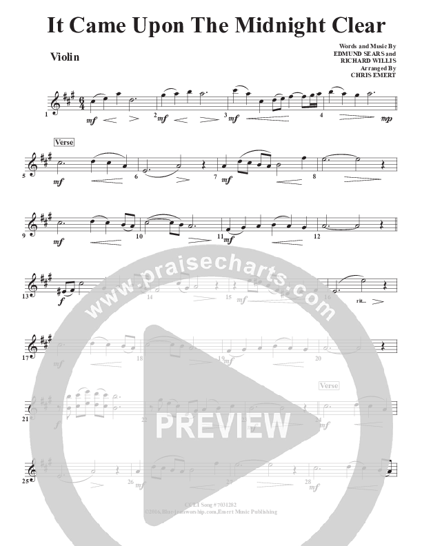It Came Upon A Midnight Clear Violins (Chris Emert)