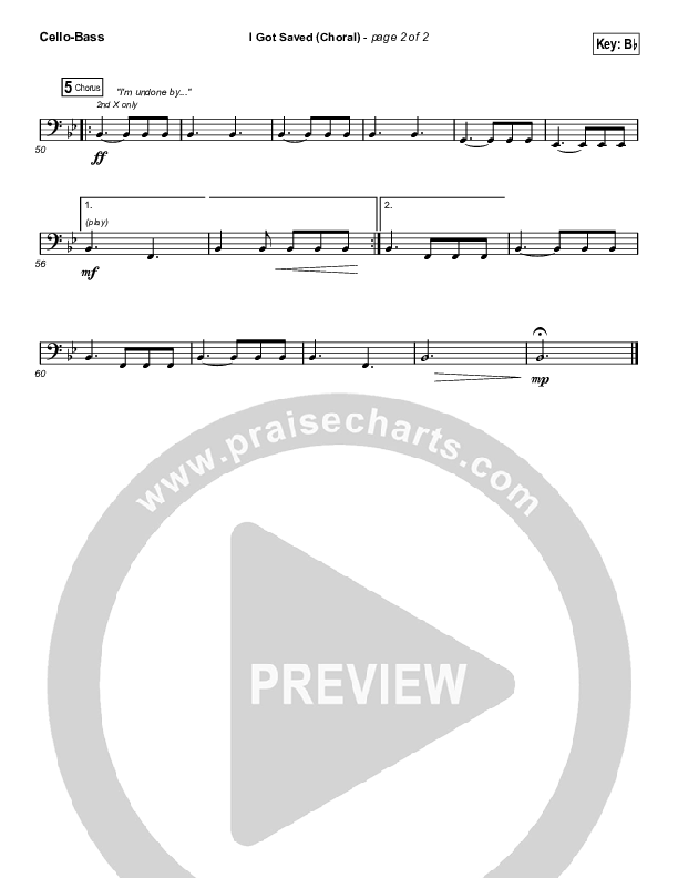 I Got Saved (Choral Anthem SATB) Cello/Bass (Selah / Arr. Luke Gambill)