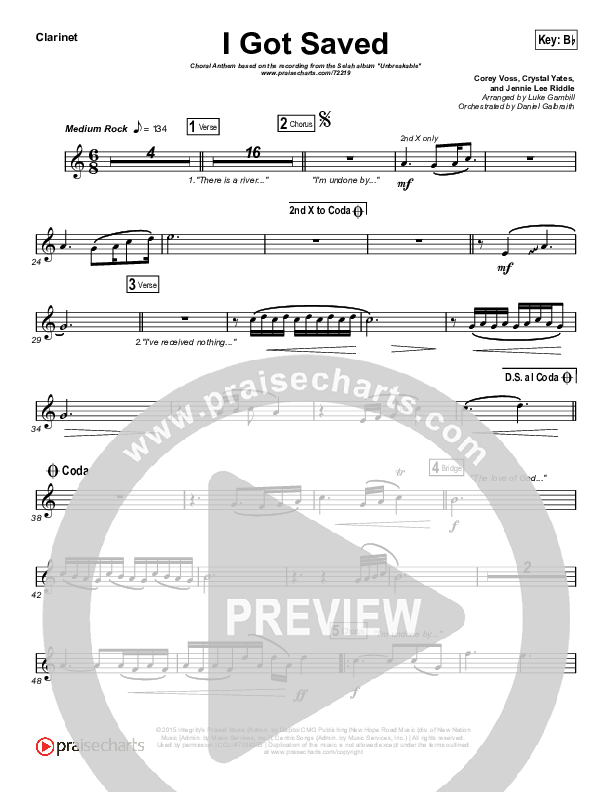 I Got Saved (Choral Anthem SATB) Wind Pack (Selah / Arr. Luke Gambill)