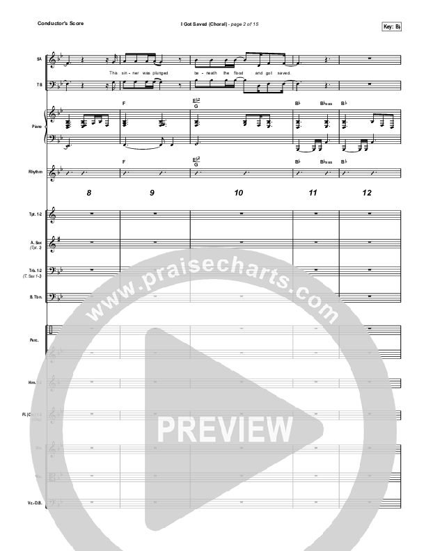 I Got Saved (Choral Anthem SATB) Conductor's Score (Selah / Arr. Luke Gambill)