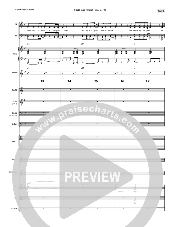 I Got Saved (Choral Anthem SATB) Conductor's Score (Selah / Arr. Luke Gambill)