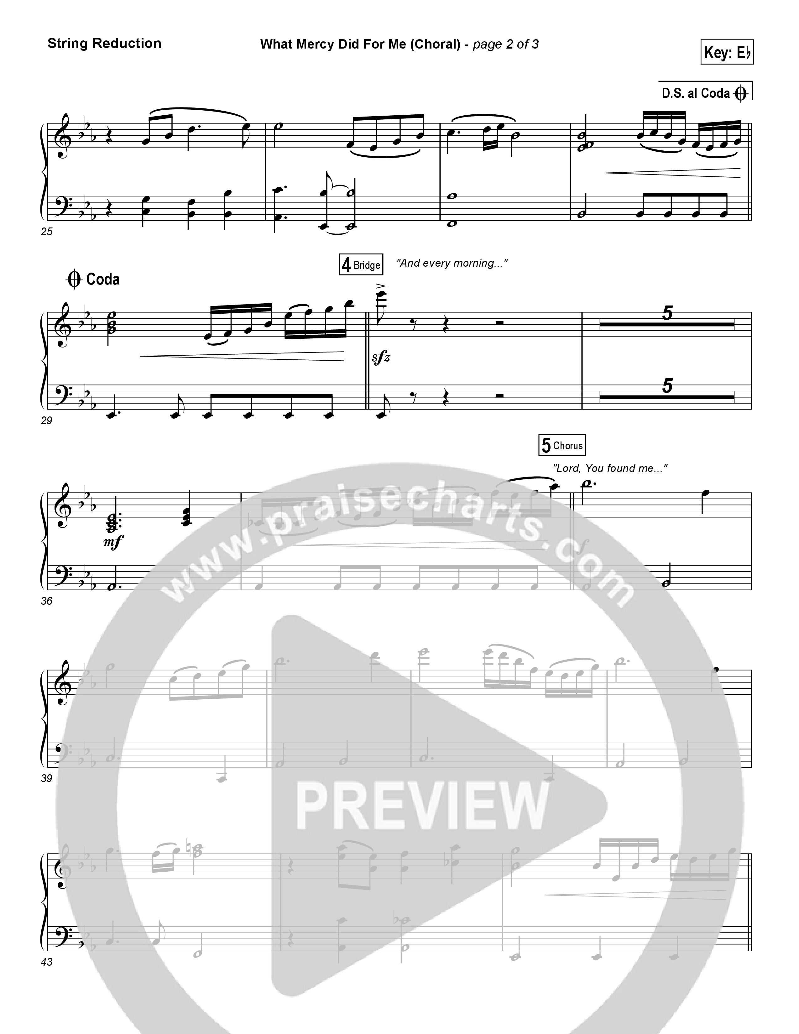 What Mercy Did For Me (Choral Anthem SATB) String Reduction (People & Songs / Crystal Yates / Micah Tyler / Joshua Sherman / Arr. Luke Gambill)