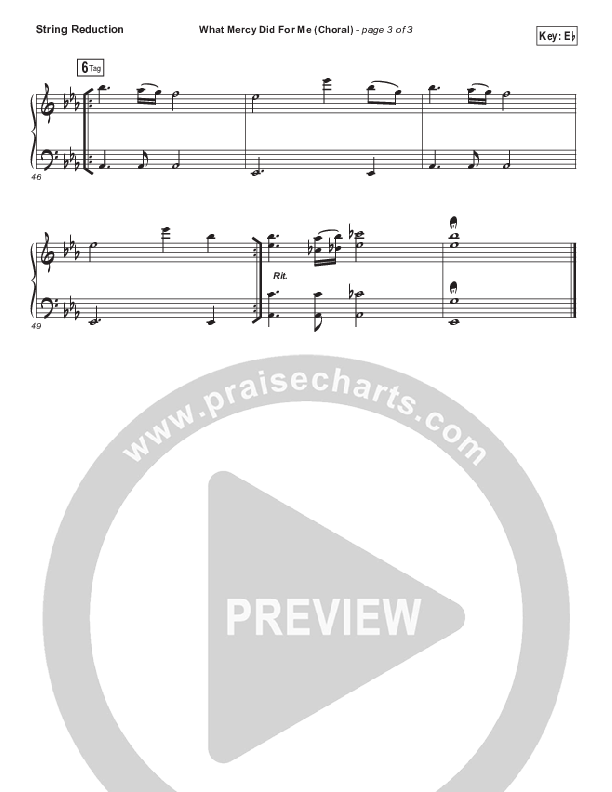 What Mercy Did For Me (Choral Anthem SATB) Synth Brass (People & Songs / Crystal Yates / Micah Tyler / Joshua Sherman / Arr. Luke Gambill)