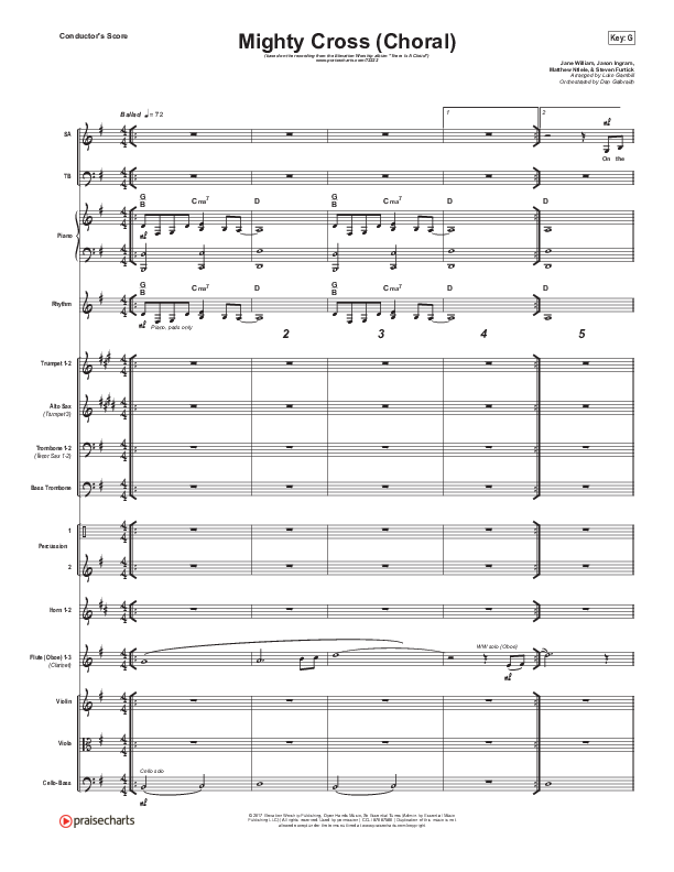 Mighty Cross (Choral Anthem SATB) Conductor's Score (Elevation Worship / Arr. Luke Gambill)