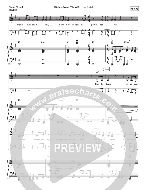 Mighty Cross (Choral Anthem SATB) Piano/Vocal Pack (Elevation Worship / Arr. Luke Gambill)
